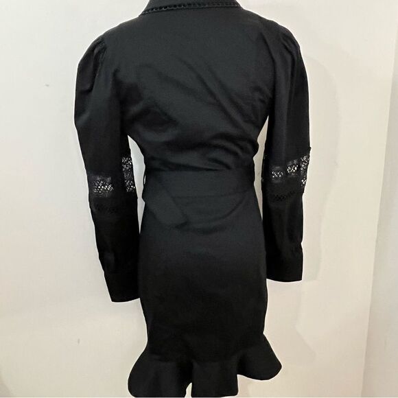 River Island Prairie/ Punk/ Rockabilly Black Cotton Dress 2 - Picture 4 of 16